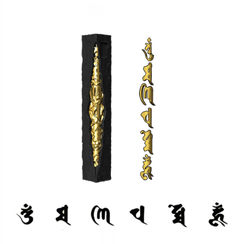 Buddha Stones 999スターリングシルバー999ゴールドオーム・マニ・パドメ・フムウィズダムネックレスペンダント - image 13