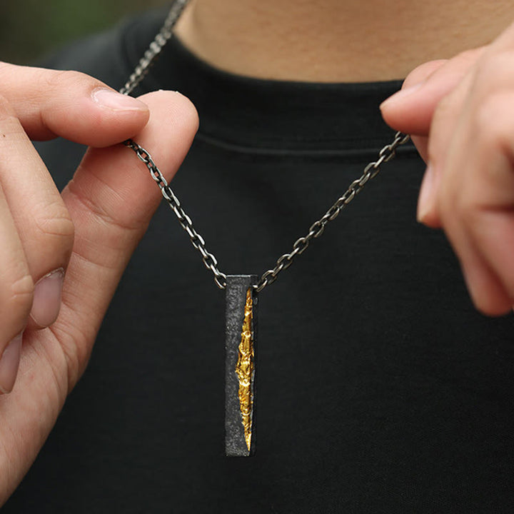 Buddha Stones 999スターリングシルバー999ゴールドオーム・マニ・パドメ・フムウィズダムネックレスペンダント - image 11