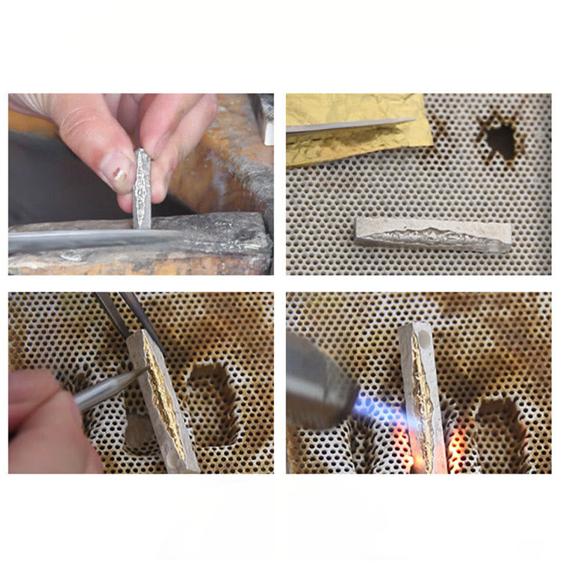 Buddha Stones 999スターリングシルバー999ゴールドオーム・マニ・パドメ・フムウィズダムネックレスペンダント - image 14