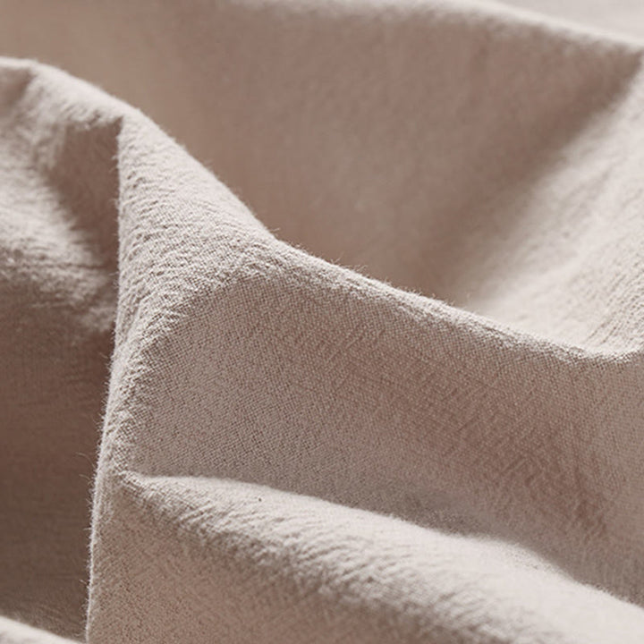 Buddha Stones 夏 2 in 1 ストライプ スタンドカラー 半袖 フロッグボタン メンズ コットンシャツ - image 11