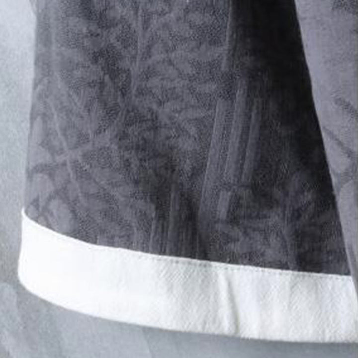 Buddha Stones 夏用花柄フロッグボタン半袖コットンメンズシャツ - image 9