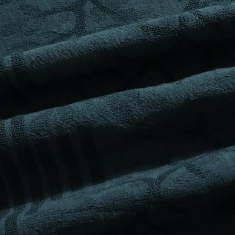 Buddha Stones 夏用花柄フロッグボタン半袖コットンメンズシャツ - image 2