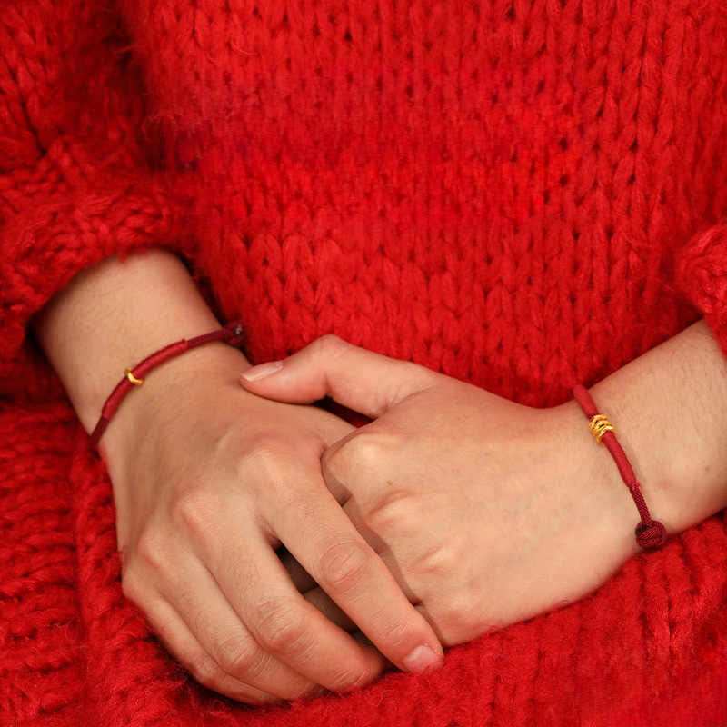Buddha Stones 999 ゴールドリングデザイン ハンドメイド 幸運 編み込み レッドロープ ブレスレット アンクレット - image 17