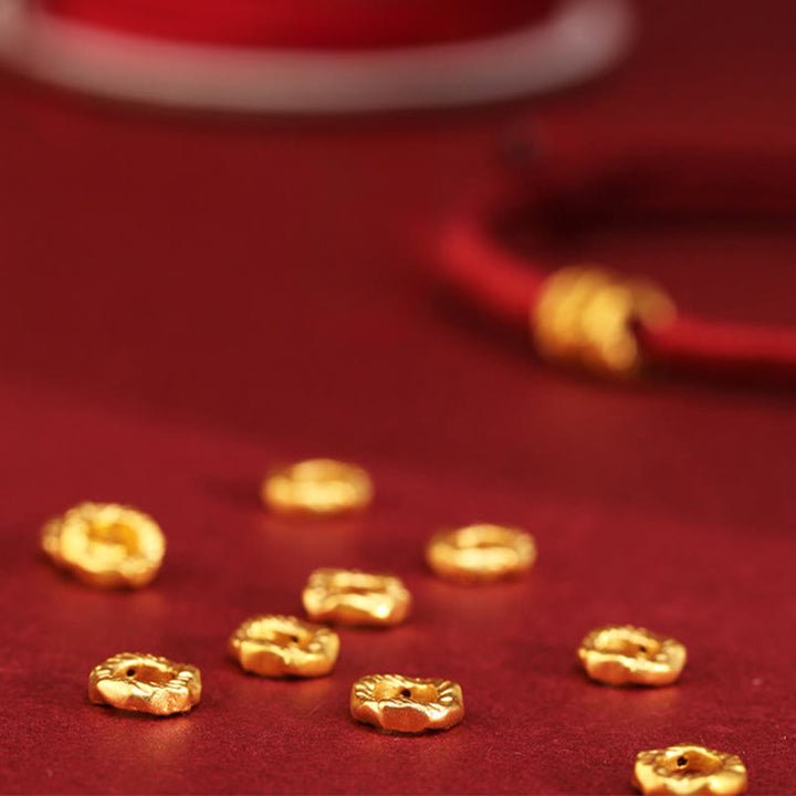 Buddha Stones 999 ゴールドリングデザイン ハンドメイド 幸運 編み込み レッドロープ ブレスレット アンクレット - image 6