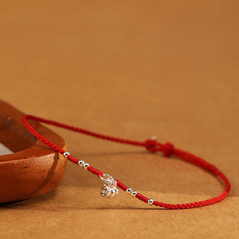 Buddha Stones 手作り925スターリングシルバー銅コインデザイン保護強度超薄型ブレスレットアンクレット - image 1