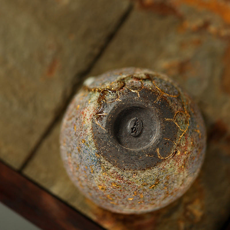 Buddha Stones ゴールデンアロワナ鯉陶器ティーカップカンフーティーカップ - image 5