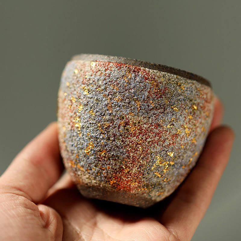 Buddha Stones ゴールデンアロワナ鯉陶器ティーカップカンフーティーカップ - image 2