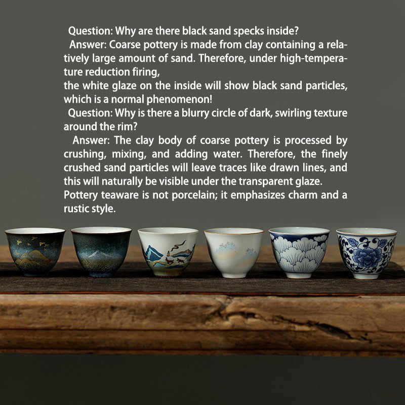 Buddha Stones 小さな手描きの金鶴陶器ティーカップカンフーティーカップ40ml - image 11