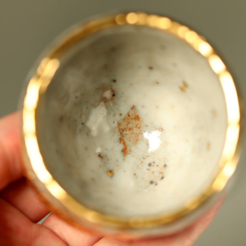 Buddha Stones 手作りのゴールデンアロワナ鯉陶器ティーカップカンフーティーカップティーポット - image 7