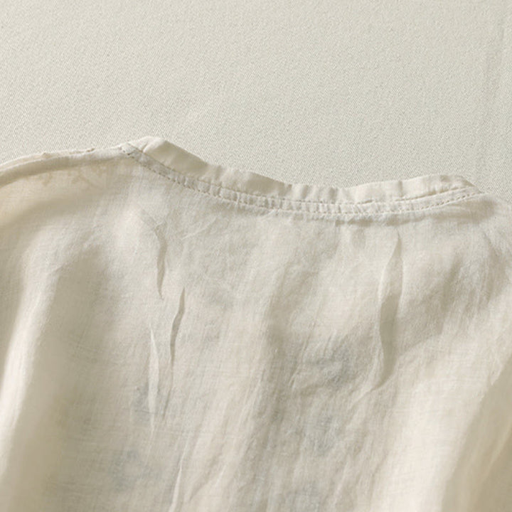 Buddha Stones 夏用花柄クルーネック半袖レディースポリエステルシャツ - image 21