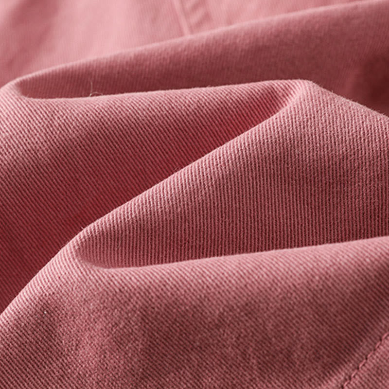 Buddha Stones 春の無地ラペル長袖レディースコットンシャツ（ポケット付き） - image 9