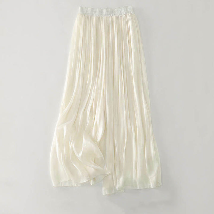 Buddha Stones 夏用無地レディースポリエステルパンツ - ベージュ - US8-10，UK/AU12-14，EU40-42 (2XL) - image 4