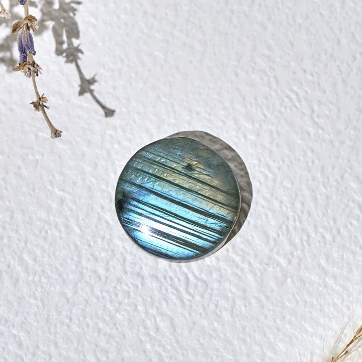 Buddha Stones 天然ラウンドラブラドライトヒーリング置物装飾 - image 7