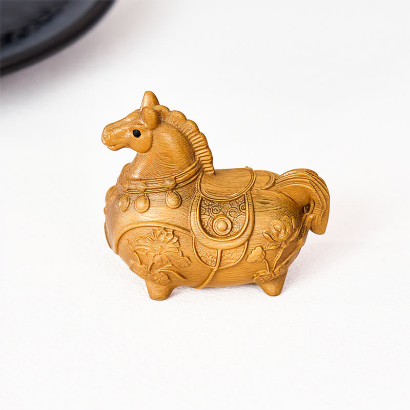 Buddha Stones ミニ 午年 蓮 黒檀 リンデンウッド 緑 白檀 飾り 5.5*5*3.2cm - image 17