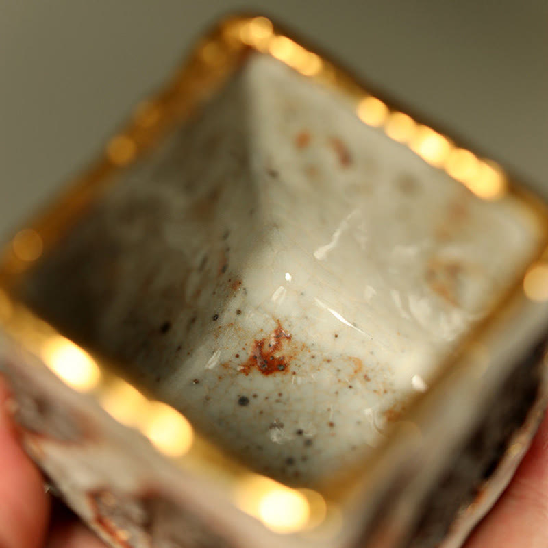 Buddha Stones 手描きの敦煌仏志野陶器ティーカップカンフーティーカップ - image 5