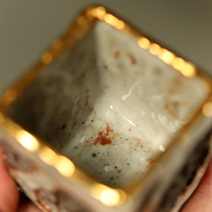 Buddha Stones 手描きの敦煌仏志野陶器ティーカップカンフーティーカップ - image 5