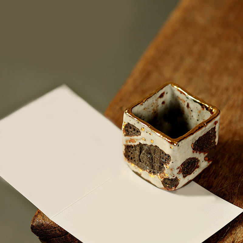 Buddha Stones 手描きの敦煌仏志野陶器ティーカップカンフーティーカップ - image 7