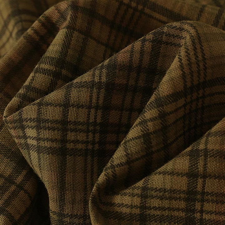 Buddha Stones 春のチェック柄デザイン レディース ハーレムパンツ 7-8丈 ポケット付き - image 12