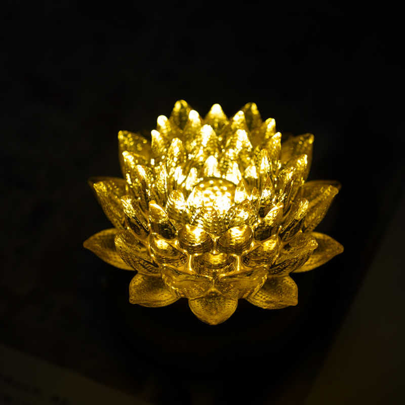 Buddha Stones 蓮の花、六里ガラス、銅、真鍮、新しい始まり、家の装飾 - image 3