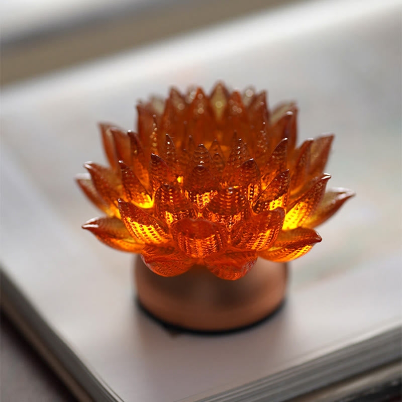 Buddha Stones 蓮の花、六里ガラス、銅、真鍮、新しい始まり、家の装飾 - image 20