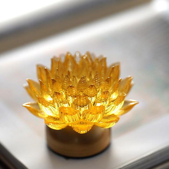 Buddha Stones 蓮の花、六里ガラス、銅、真鍮、新しい始まり、家の装飾 - image 8