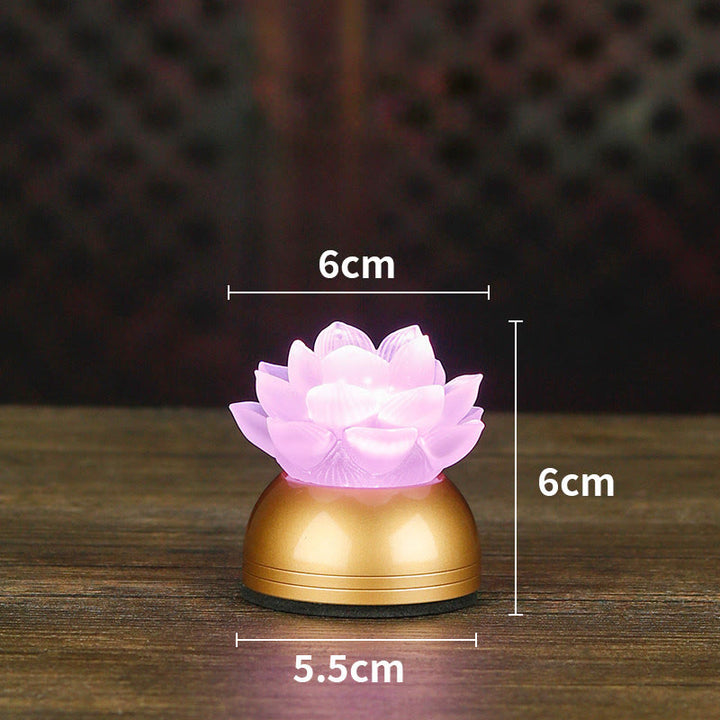 Buddha Stones 蓮の花リュリガラス銅製新スタートホームデコレーション - 銅ピンク充電式（6×6×5.5cm） - image 22