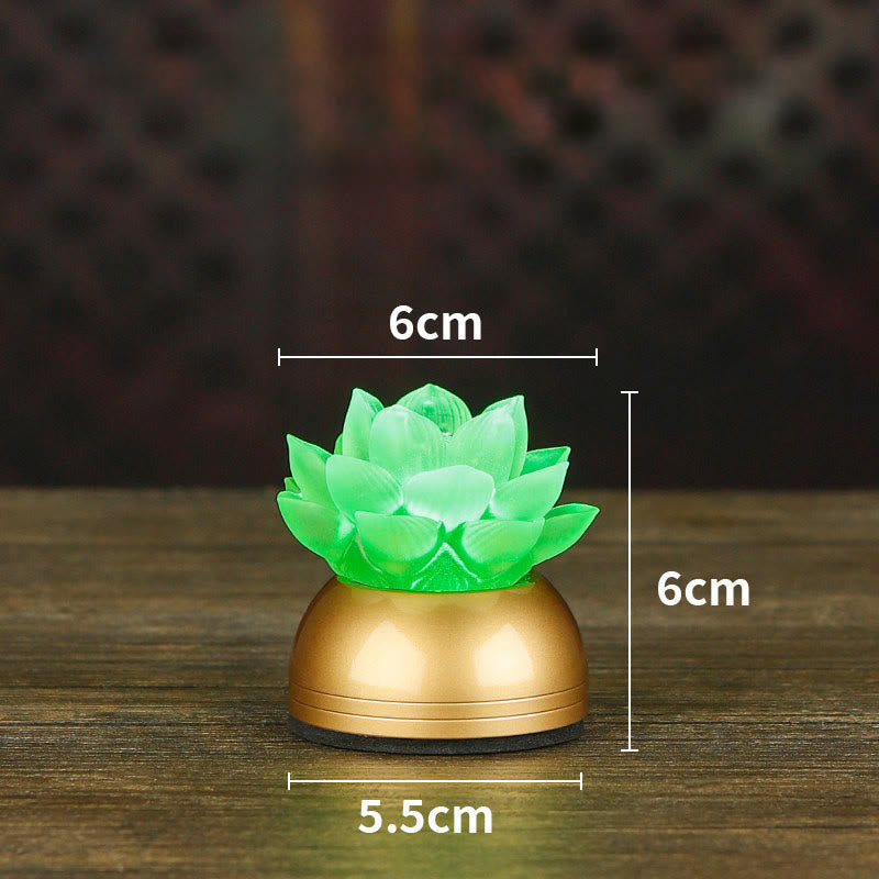 Buddha Stones 蓮の花リュリガラス銅製新スタートホームデコレーション - 銅緑色充電式（6×6×5.5cm） - image 25