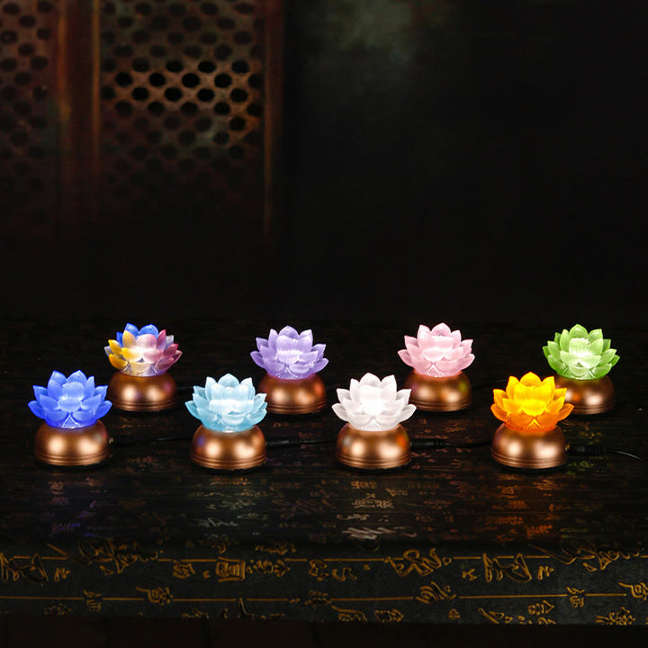 Buddha Stones 蓮の花リュリガラス銅製新スタートホームデコレーション - image 26