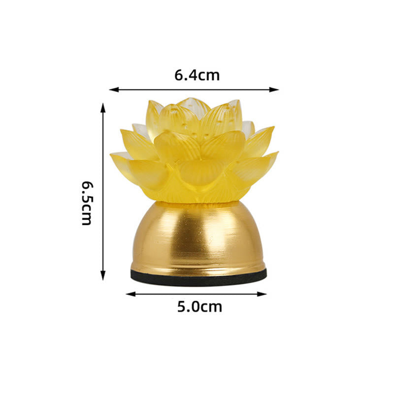 Buddha Stones 蓮の花リュリガラス銅製新スタートホームデコレーション - image 13