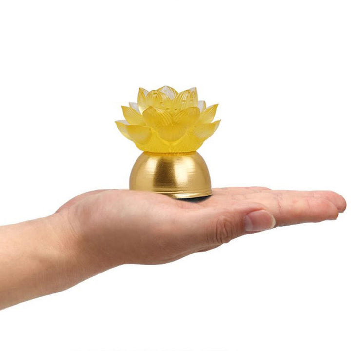 Buddha Stones 蓮の花リュリガラス銅製新スタートホームデコレーション - image 11