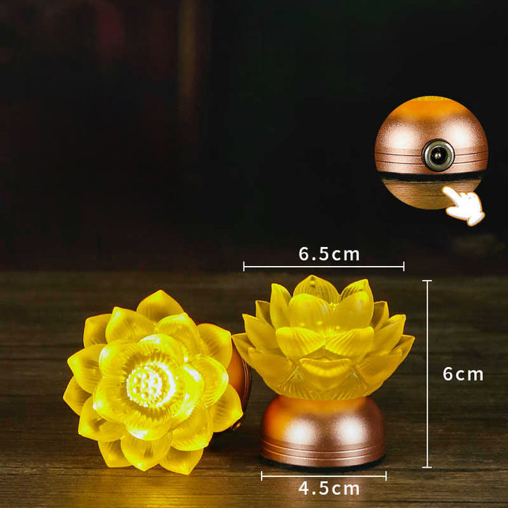 Buddha Stones 蓮の花リュリガラス銅製新スタートホームデコレーション - image 3