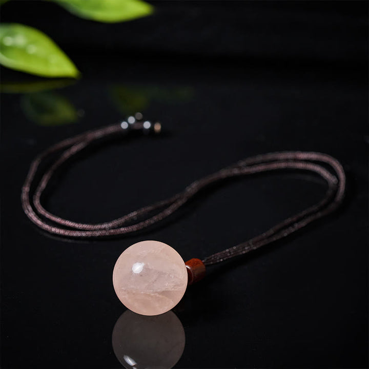 Buddha Stones ホワイトクリスタル ピンククリスタル タイガーアイ スモーキークォーツ プロテクションネックレスペンダント - image 7