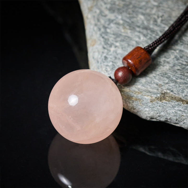 Buddha Stones ホワイトクリスタル ピンククリスタル タイガーアイ スモーキークォーツ プロテクションネックレスペンダント - image 6