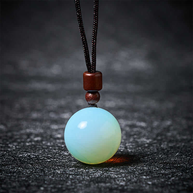 Buddha Stones ホワイトクリスタル ピンククリスタル タイガーアイ スモーキークォーツ プロテクションネックレスペンダント - オパール - image 9