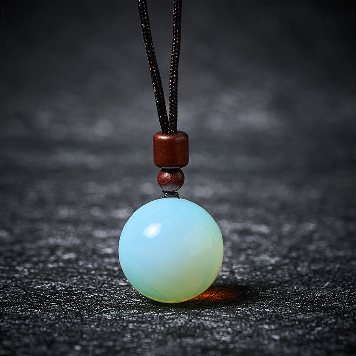 Buddha Stones ホワイトクリスタル ピンククリスタル タイガーアイ スモーキークォーツ プロテクションネックレスペンダント - オパール - image 9