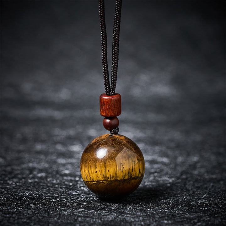 Buddha Stones ホワイトクリスタル ピンククリスタル タイガーアイ スモーキークォーツ プロテクションネックレスペンダント - イエロータイガーアイ - image 21