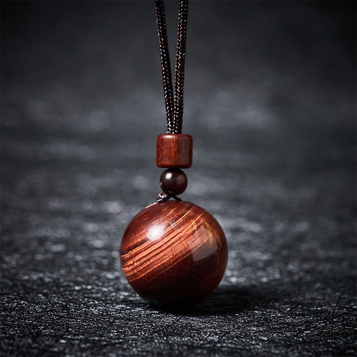 Buddha Stones ホワイトクリスタル ピンククリスタル タイガーアイ スモーキークォーツ プロテクションネックレスペンダント - レッドタイガーアイ - image 29