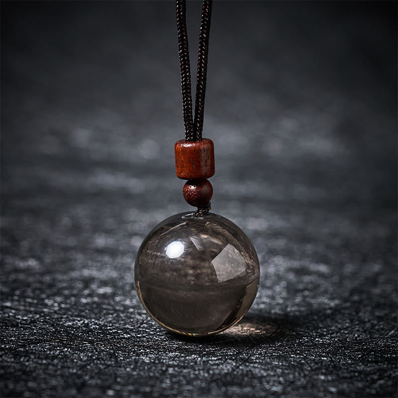 Buddha Stones ホワイトクリスタル ピンククリスタル タイガーアイ スモーキークォーツ プロテクションネックレスペンダント - スモーキークォーツ - image 33