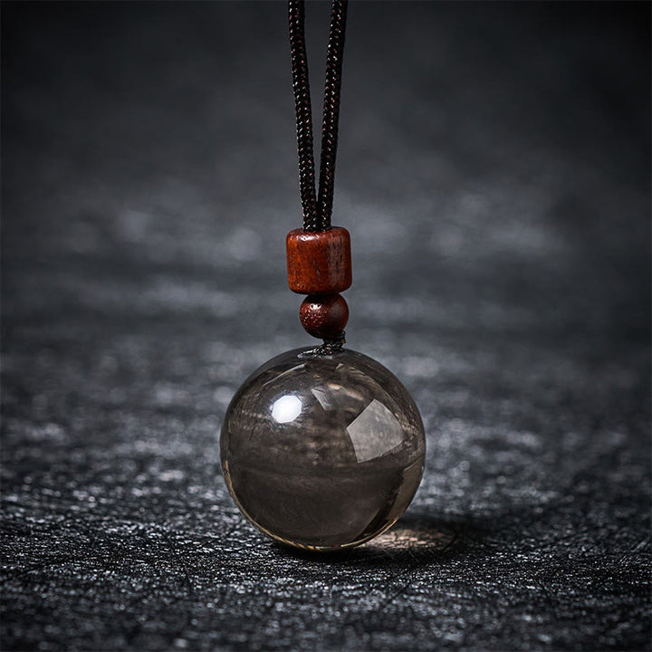 Buddha Stones ホワイトクリスタル ピンククリスタル タイガーアイ スモーキークォーツ プロテクションネックレスペンダント - スモーキークォーツ - image 33