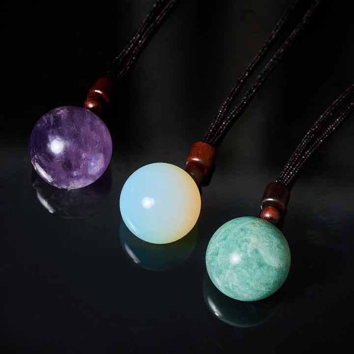 Buddha Stones ホワイトクリスタル ピンククリスタル タイガーアイ スモーキークォーツ プロテクションネックレスペンダント - image 38