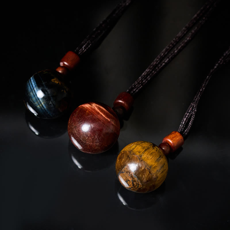 Buddha Stones ホワイトクリスタル ピンククリスタル タイガーアイ スモーキークォーツ プロテクションネックレスペンダント - image 37