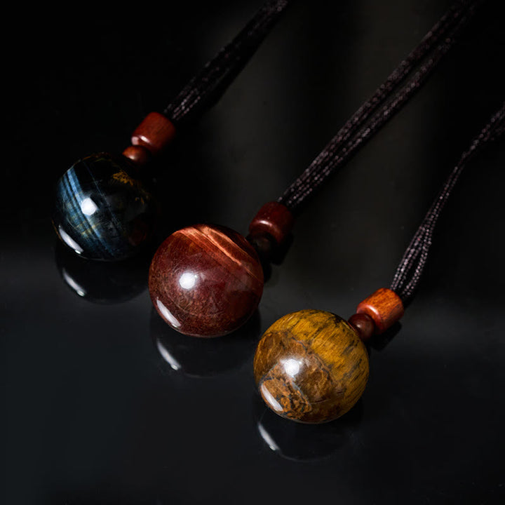 Buddha Stones ホワイトクリスタル ピンククリスタル タイガーアイ スモーキークォーツ プロテクションネックレスペンダント - image 37