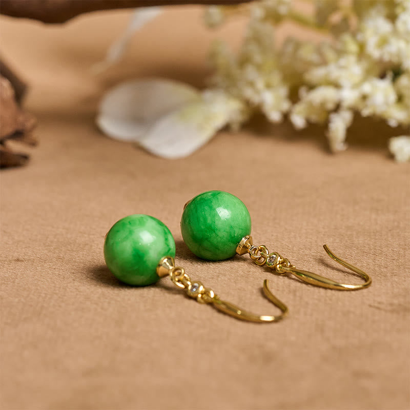 Buddha Stones 925スターリングシルバー グリーンカルセドニー 強さと勇気のイヤリング - image 7