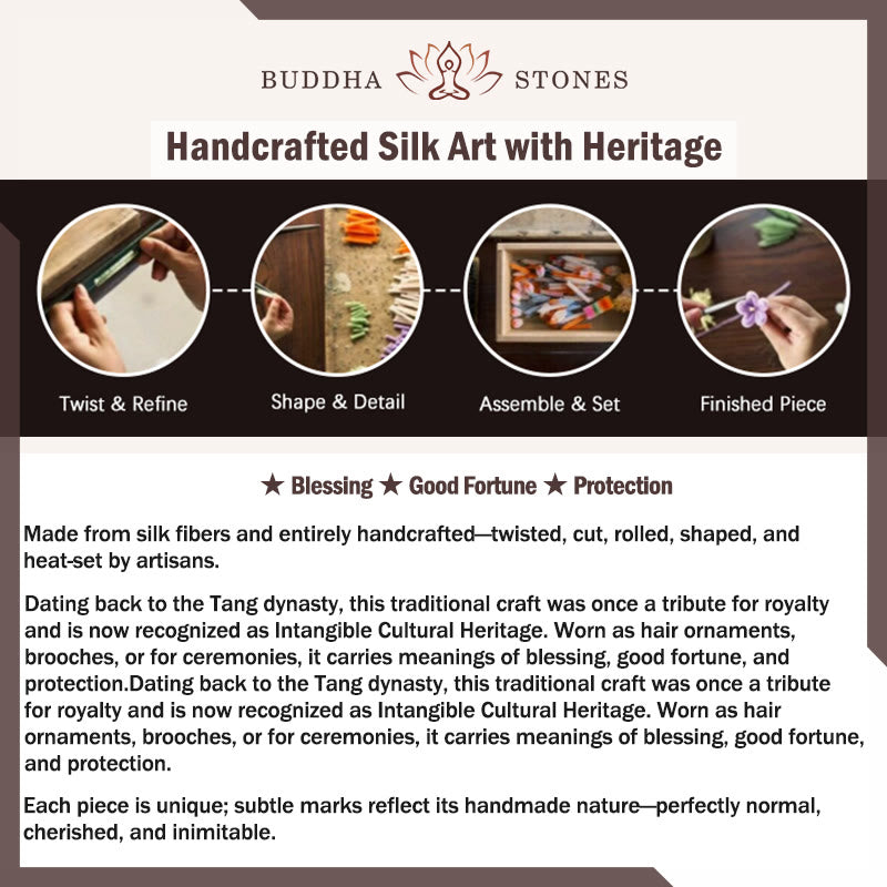 Buddha Stones 黒檀のベルベットフラワーの落ち着いたヘアピン - image 5