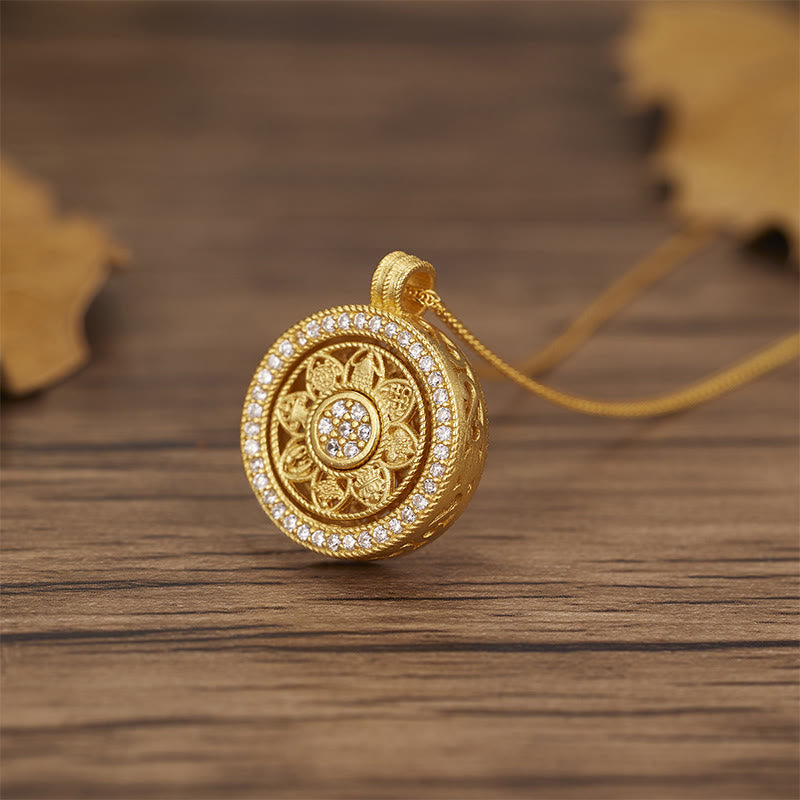 Buddha Stones 925スターリングシルバー八宝羅盤良縁祈願ネックレスペンダント - image 2