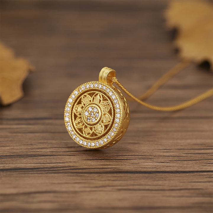 Buddha Stones 925スターリングシルバー八宝羅盤良縁祈願ネックレスペンダント - image 2