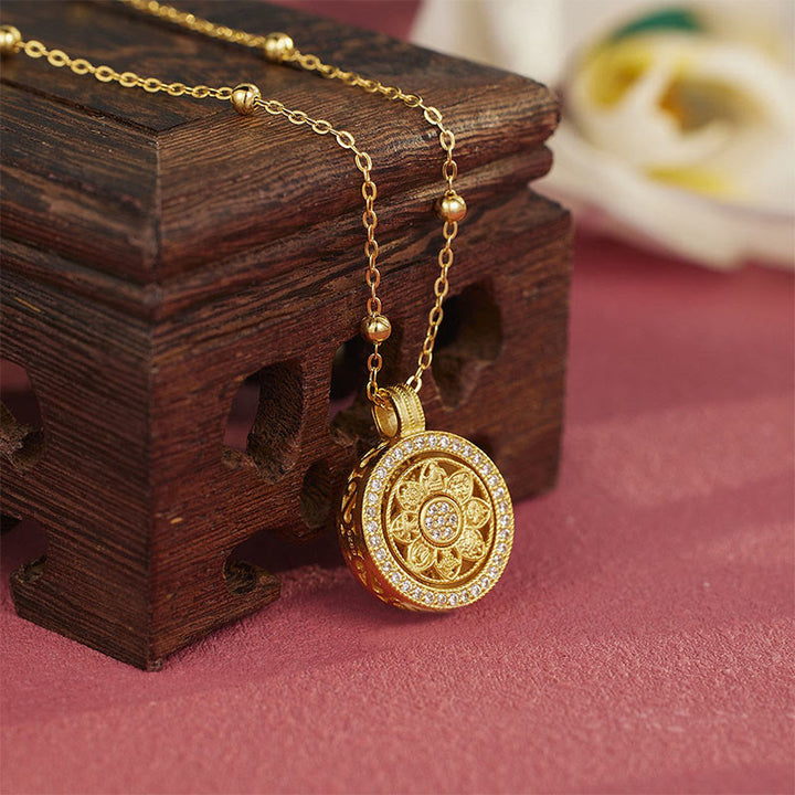 Buddha Stones 925スターリングシルバー八宝羅盤良縁祈願ネックレスペンダント - image 3