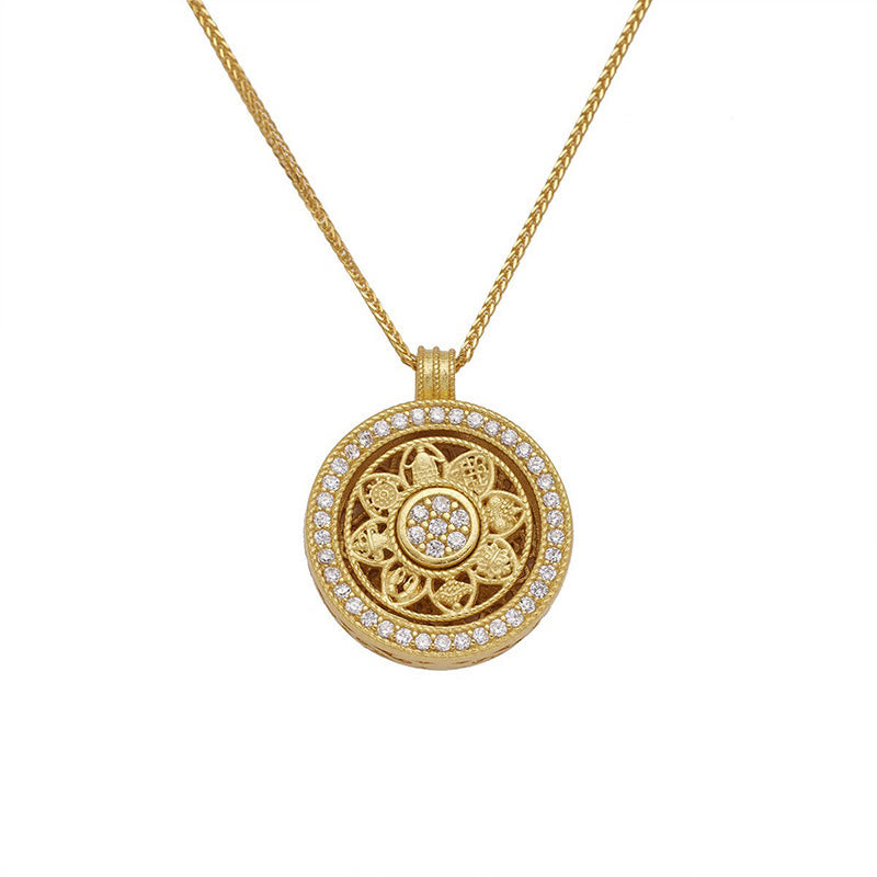 Buddha Stones 925スターリングシルバー八宝羅盤良縁祈願ネックレスペンダント - 925スターリングシルバー（直径：15mm） - image 7