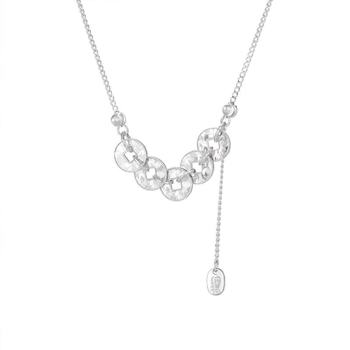 Buddha Stones 925スターリングシルバー五帝コイン守護リングブレスレットネックレスペンダント - image 4