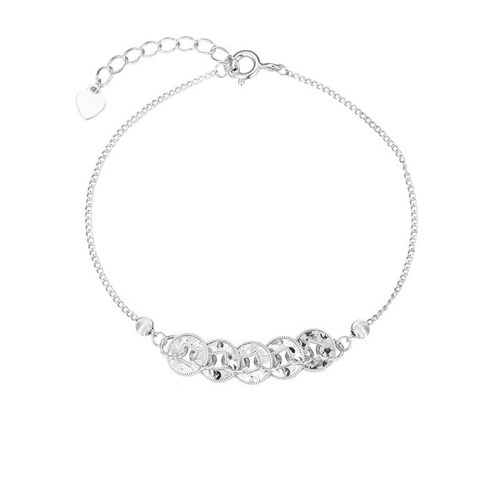 Buddha Stones 925スターリングシルバー五帝コイン守護リングブレスレットネックレスペンダント - シルバーブレスレット（手首周り：14～18cm） - image 11
